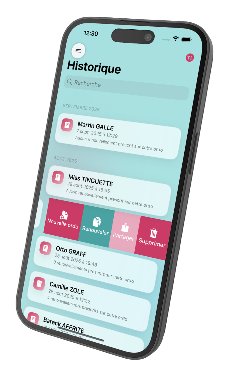 Aperçu de l'application Idesy